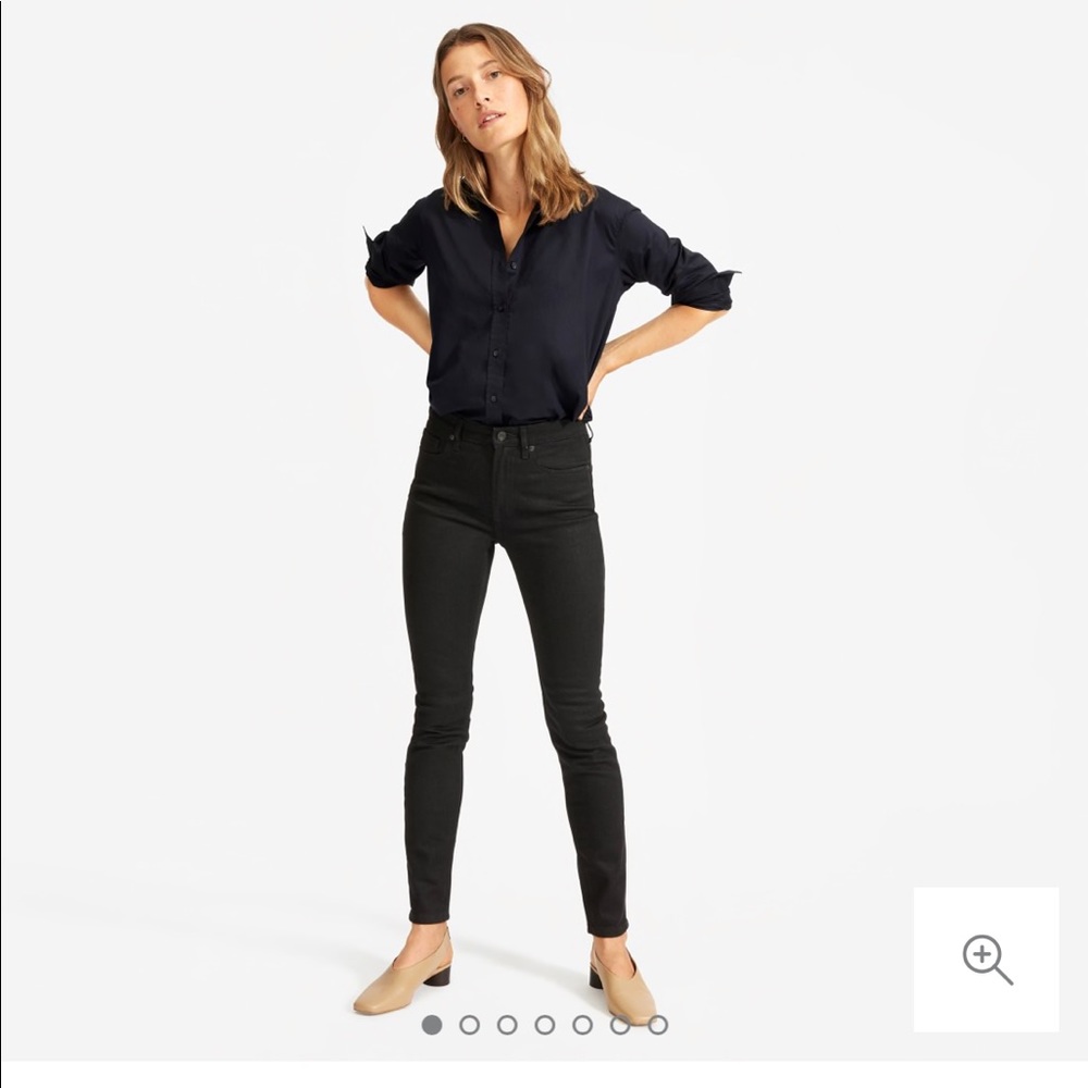 Everlane Black Mid-Rise Skinny Jeans sz25 ankle